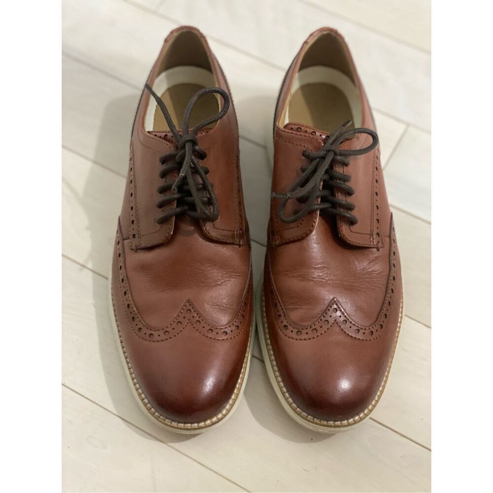 Cole Haan Men’s 9 Brown Leather Pinch Campus Penny Loafer Shoes Preppy Casual - Picture 2 of 6